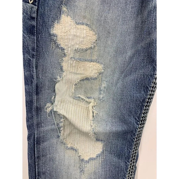 Rock Revival Men's Ethan Destroyed Distressed Slim Straight Leg Jeans Size 32x29 - Picture 9 of 16